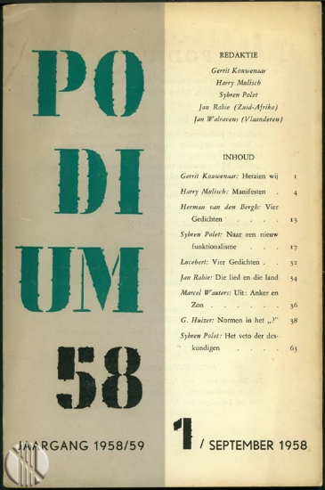 Afbeeldingen van Podium 58. Jg. 1958/59, nr. 1-6