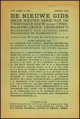 Afbeeldingen van De Nieuwe Gids LVste jrg 1e Afl.
