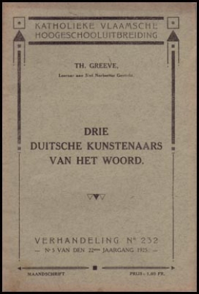 Afbeeldingen van Drie Duitsche Kunstenaars Van Het Woord