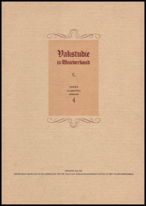 Afbeeldingen van Vakstudie in Unieverband. Jg. 3 Nr 4