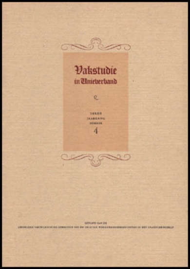 Afbeeldingen van Vakstudie in Unieverband. Jg. 3 Nr 4