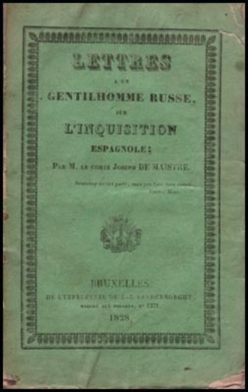 Afbeeldingen van Lettres A Un Gentilhomme Russe, Sur L'Inquisition Espagnole
