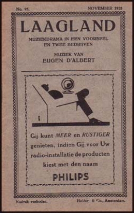 Afbeeldingen van Laagland. Muziekdrama in een voorspel en 2 bedrijven