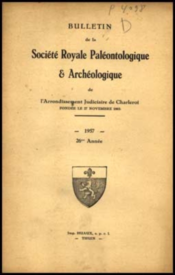 Afbeeldingen van BULLETIN de la Société Paléontologique et Archéologique de Charleroi. 26me Année.
