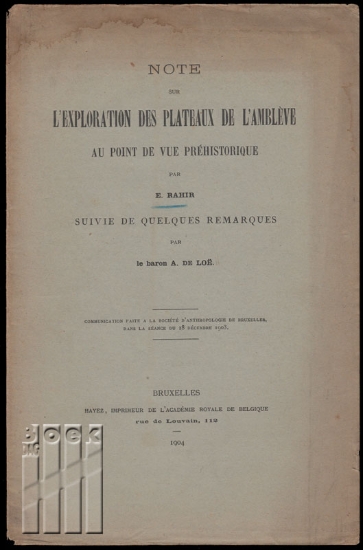 Afbeeldingen van Note sur l'exploration des plateaus de l'amblève au point de vue préhistorique
