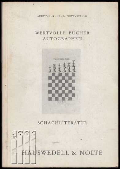 Afbeeldingen van Wertvolle Bücher und Autographen des 15.-20. Jahrhunderts - Schachliteratur