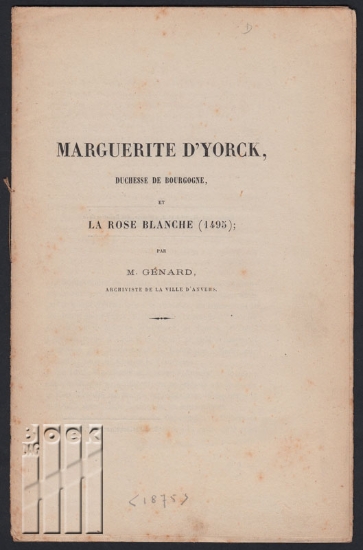 Afbeeldingen van Marguerite d' Yorck, duchesse de Bourgogne et La rose blanche. (1495)