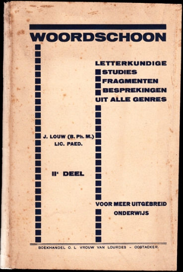 Afbeeldingen van Woordschoon 2de deel. Letterkundige studies, fragmenten, besprekingen uit alle genres
