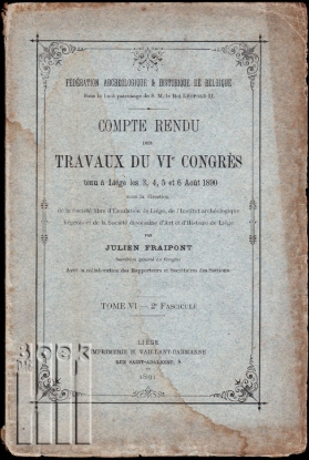 Afbeeldingen van Compte rendu des travaux du VIᵉ congrès tenu à Liège les 3, 4, 5 et 6 Août 1890. TOME VIU - 2ᵉ Fascicule
