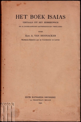 Afbeeldingen van Het boek Isias vertaald uit het hebreeuwsch en in doorlopende aanteekeningen verklaard