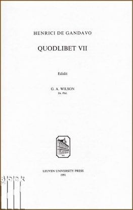 Afbeeldingen van Henrici de Gandavo. Quodlibet VII