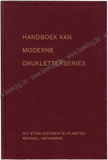 Afbeeldingen van Handboek van moderne drukletterseries van nv Etablissements Plantin