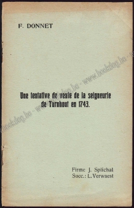 Afbeeldingen van Une tentative de vente de la seigneurie de Turnhout en 1743