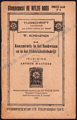 Afbeeldingen van De Wilde Roos. Jrg 1, Nr. 4 , september 1923. De Koncentratie in het Bankwezen en in het Elektriciteitsbedrijf