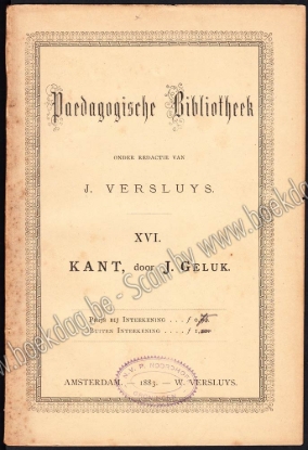 Afbeeldingen van Paedagogische Bibliotheek. XVI. Kant