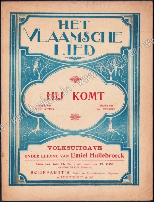 Afbeeldingen van Het Vlaamsche Lied. Hij komt