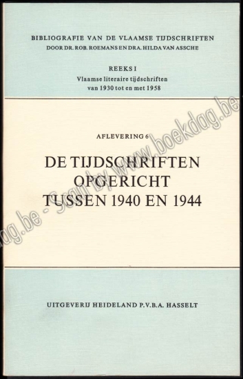 Afbeeldingen van Bibliografie van de Vlaamse Tijdschriften. Reeks I: Vlaamse Literaire Tijdschriften, afl. 6
