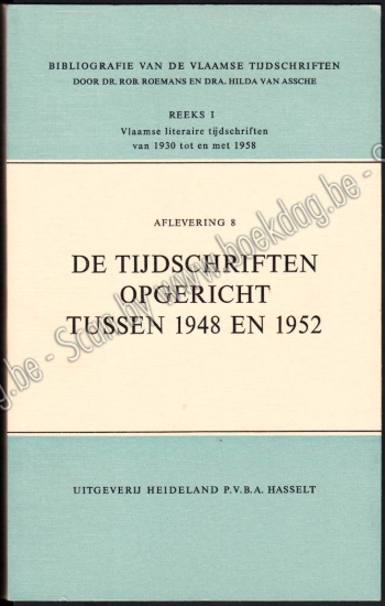 Afbeeldingen van Bibliografie van de Vlaamse Tijdschriften. Reeks I: Vlaamse Literaire Tijdschriften, afl. 8