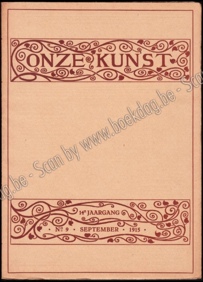 Afbeeldingen van Onze Kunst. Jg. 14, nr. 9. September 1915