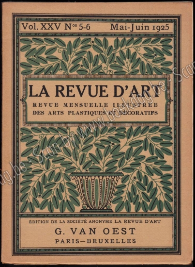 Afbeeldingen van La Revue d'Art. 21e année, nr. 1-6. Janvier-Juin. Tome 25. 1925