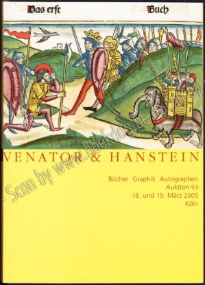 Afbeeldingen van Venator & Hanstein. Auktion 93. Bücher, Graphik, Autographen