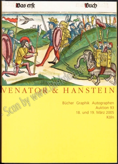 Afbeeldingen van Venator & Hanstein. Auktion 93. Bücher, Graphik, Autographen