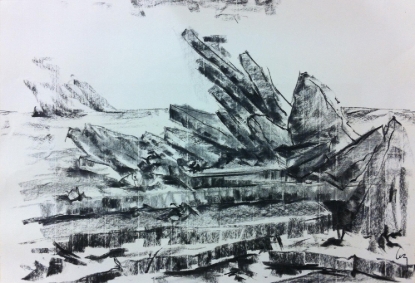Afbeeldingen van IJszee voorstudie 2 (10/2015) - Eva De Vlam [°1969]