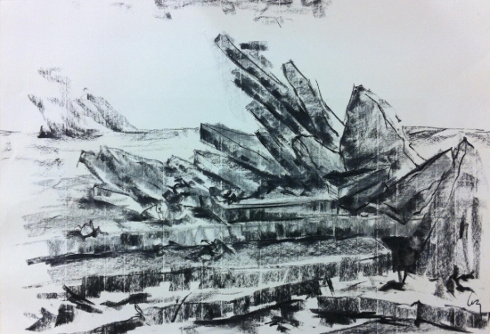 Afbeeldingen van IJszee voorstudie 2 (10/2015) - Eva De Vlam [°1969]