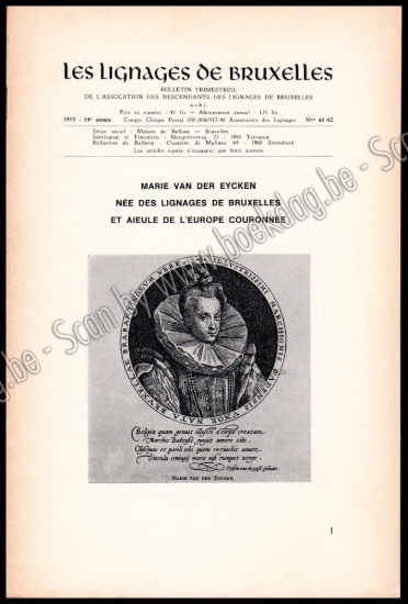 Afbeeldingen van Les Lignages de Bruxelles. 14e Année, N° 61-62, 1975