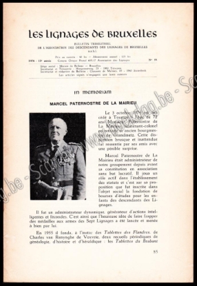 Afbeeldingen van Les Lignages de Bruxelles. 13e Année, N° 58, 1974