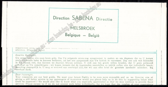 Afbeeldingen van Sabena confidentiel - Vertrouwelijk in mica Sabena pochet