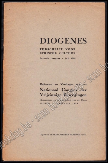 Afbeeldingen van Diogenes. Tijdschrift voor ethische cultuur. Jrg VII, Nr. Juli, 1959