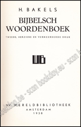Afbeeldingen van Bijbelsch Woordenboek