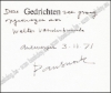 Afbeeldingen van Gedrichten. Met opdracht en gesigneerd