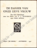 Afbeeldingen van De danser van Onze Lieve Vrouw. Een klein mirakelspel. Omslag-houtsnede door Prosper De Troyer
