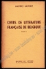 Afbeeldingen van Cours de Litterature Française de Belgique. Tome I & Tome II