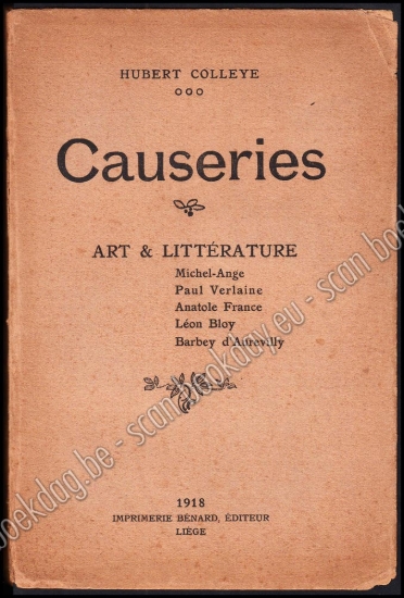 Afbeeldingen van Causeries. Art et Littérature. Dédicacé manuscrite