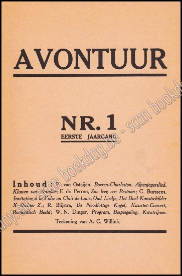 Afbeeldingen van Avontuur. Jrg 1, Nrs. 1, 2, 3 & bio, februari, maart, april 1928. Fac-Simile uit 1979