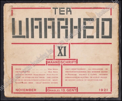 Afbeeldingen van Ter Waarheid. Jrg 1, Nr. XI, november 1921