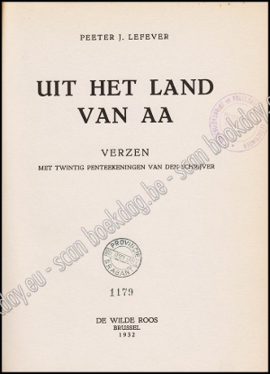 Afbeeldingen van Uit het land van Aa. Verzen. Met twintig penteekeningen van den schrijver. Gesigneerd