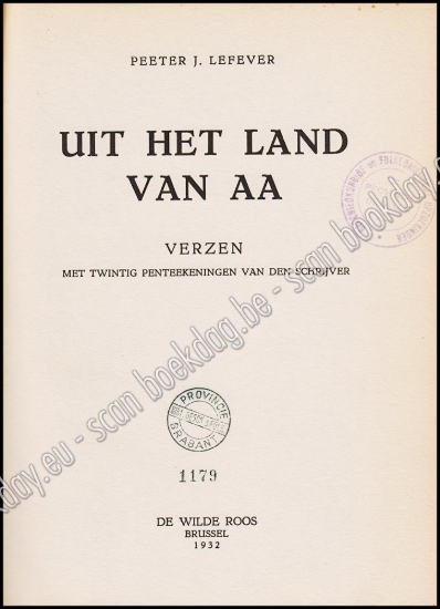 Afbeeldingen van Uit het land van Aa. Verzen. Met twintig penteekeningen van den schrijver. Gesigneerd