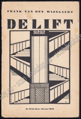 Afbeeldingen van De lift. 1928. Omslag Joris Minne
