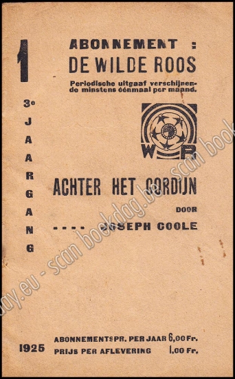 Afbeeldingen van De Wilde Roos. Jrg 3, Nr. 1 , januari 1925. Achter het Gordijn