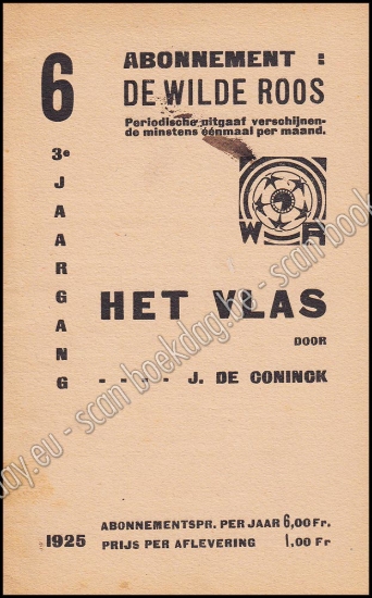 Afbeeldingen van De Wilde Roos. Jrg 3, Nr. 6 , 1925. Het Vlas