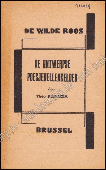 Afbeeldingen van De Wilde Roos. Jrg 7, Nr. 9 , september 1929. De Antwerpse Poesjenellenkelder