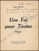 Afbeeldingen van Une Foi pour Toutes. Poèmes. Dédicace manuscrite à Léon Delmarche