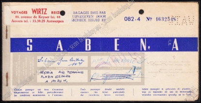 Afbeeldingen van Sabena Ticket - Billet de passage