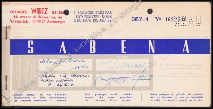 Afbeeldingen van Sabena Ticket - Billet de passage