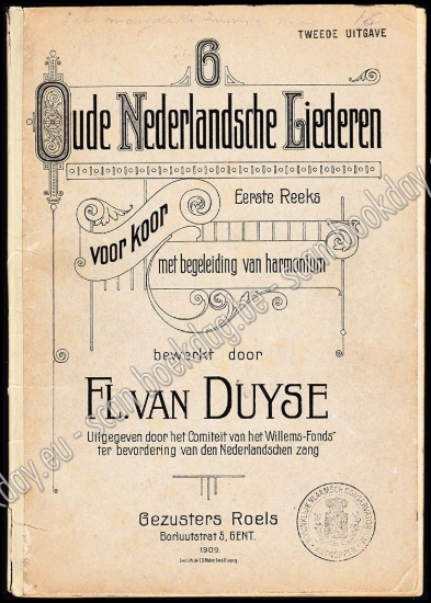 Afbeeldingen van 6 Oude Nederlandsche liederen voor koor met begeleiding van harmonium