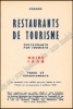 Afbeeldingen van France Restaurants de Tourisme. Guide 1958. Paris et Départements. (Expo 58)